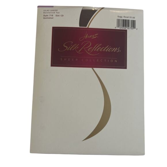 NEW Hanes Silk Reflections Silky Sheer 716 Reinforced size CD Quicksilver - Picture 1 of 3